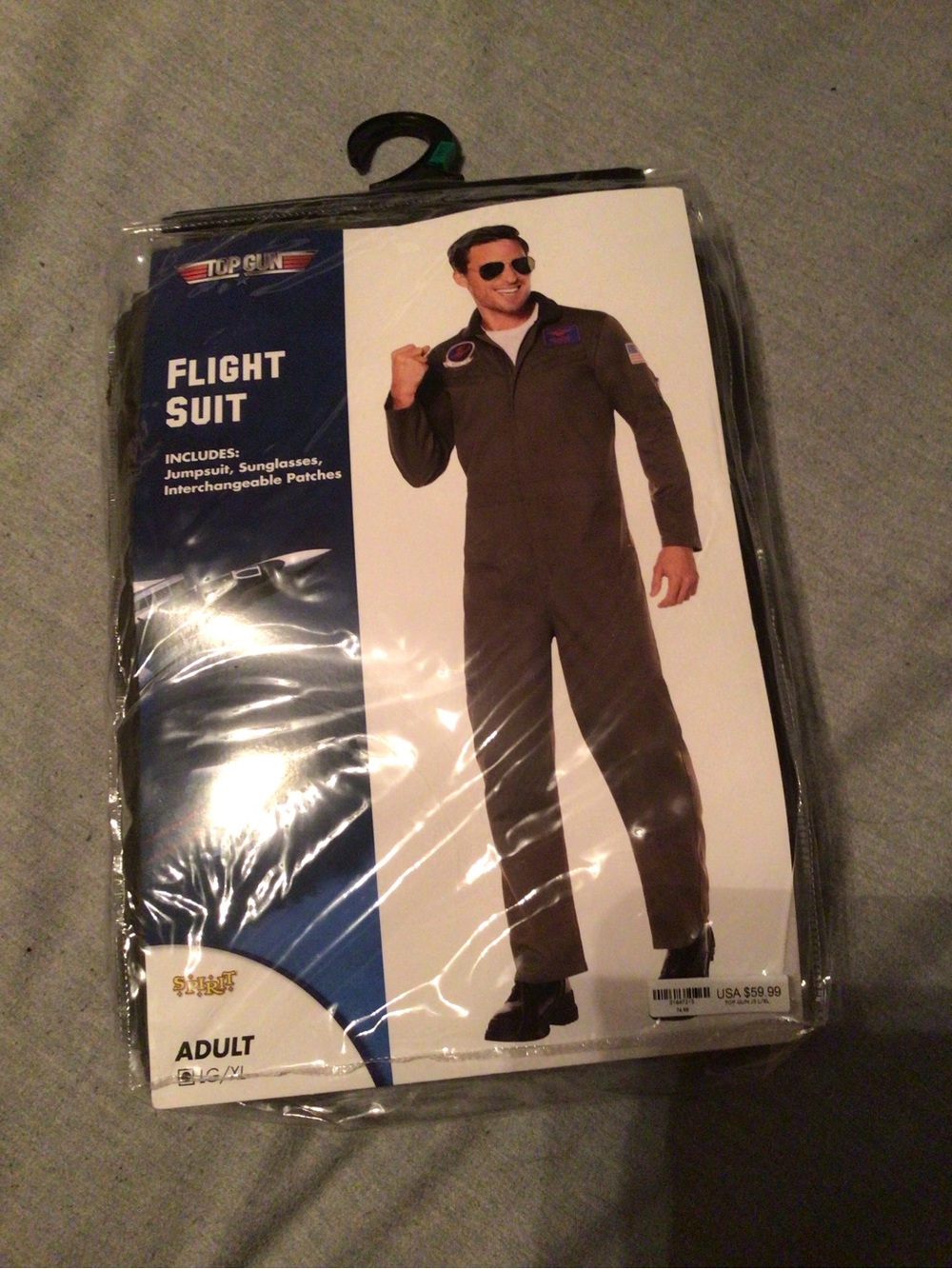 Top Gun Men's Flight Suit Jumpsuit - Halloween Costume